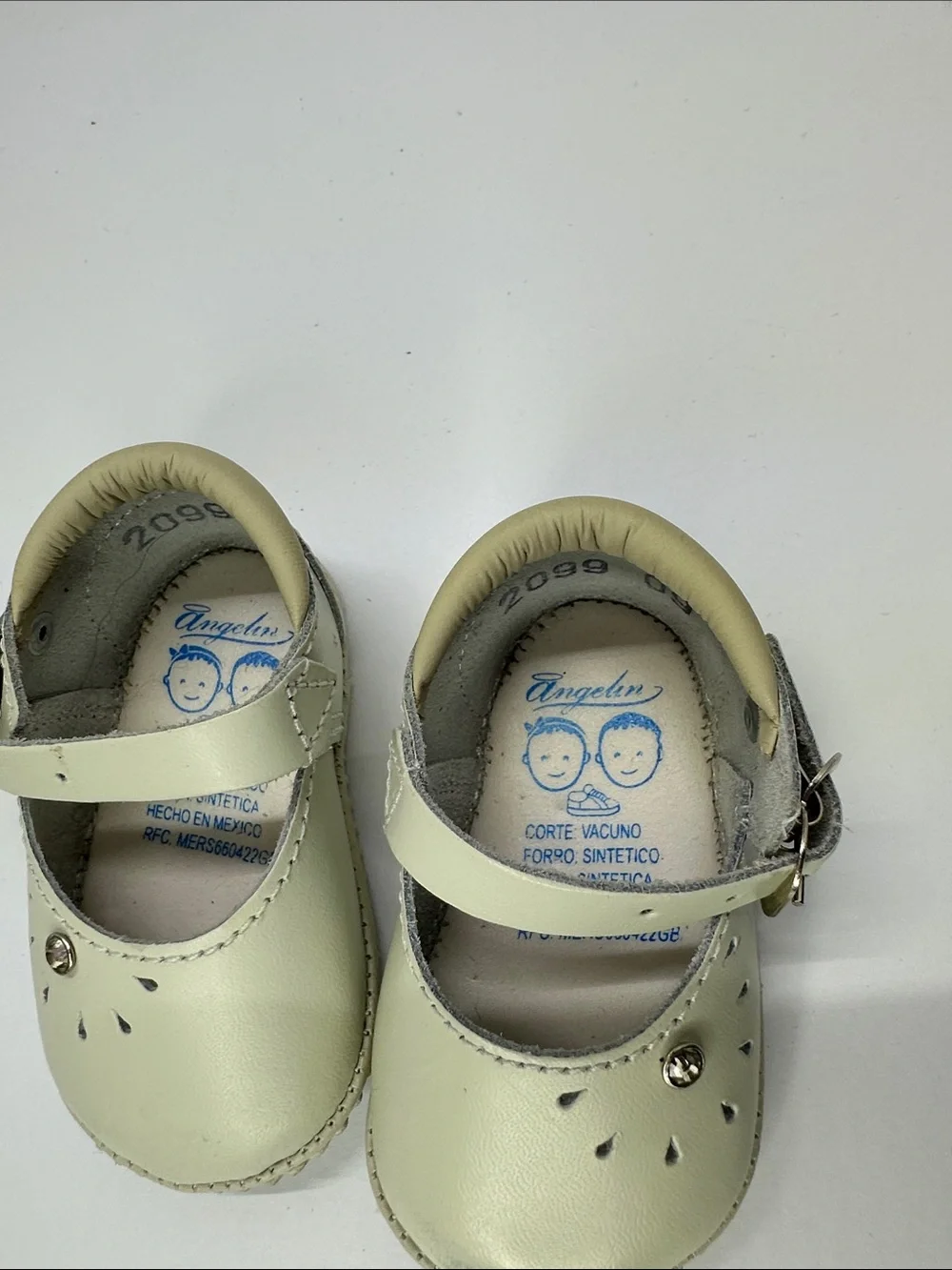 Angel Cream Mary Jane Baby Walker Shoes